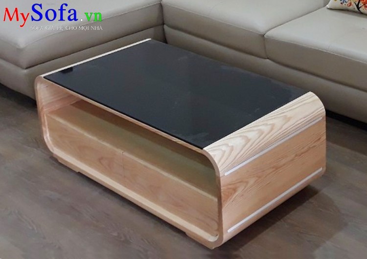 bàn sofa gỗ đẹp, bàn sofa mặt kính