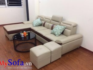 Mẫu ghế Sofa da đẹp cho phòng khách AmiA SFD153C