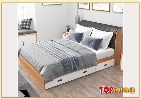 Hình ảnh Giường ngủ có hộc kéo thông minh đơn giản đẹp GNTop-0261