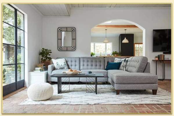 Hình ảnh Bài trí sofa góc chữ L trong phòng khách Softop-1340