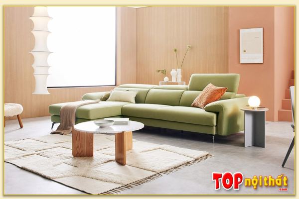 Hình ảnh Ghế sofa góc nỉ phối trong không gian nội thất Softop-1033