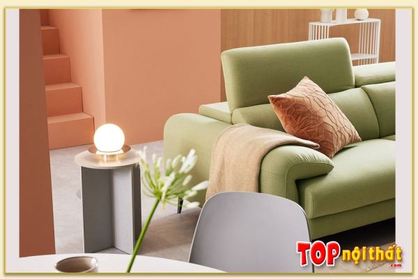 Hình ảnh Ghế sofa góc nỉ thiết kế tựa đầu gật gù Softop-1033