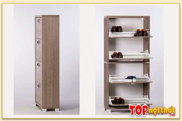 Hình ảnh mẫu tủ giày gỗ công nghiệp hiện đại TGDTop-2340