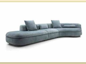 Hình ảnh Ghế sofa góc tròn đẹp hiện đại bọc da Softop-1452