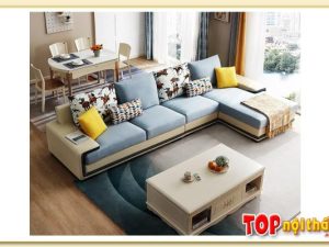 Hình ảnh Sofa góc chung cư đẹp hiện đại sang trọng SofTop-0701